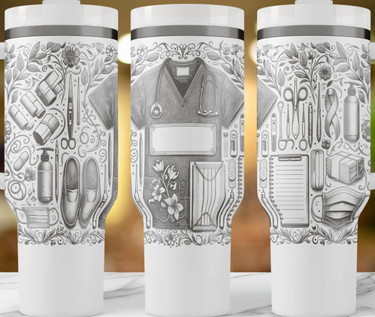 Scrubs - Nurse - Personalized - 40 oz Tumbler
